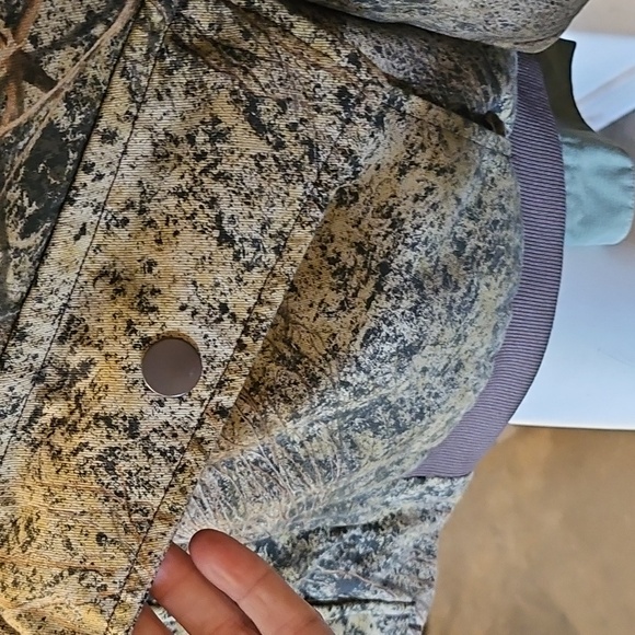 Russell Outdoors Mens Mossy Oak Brush Jacket Camouflage XL Hooded Quilt Lined - Picture 5 of 15